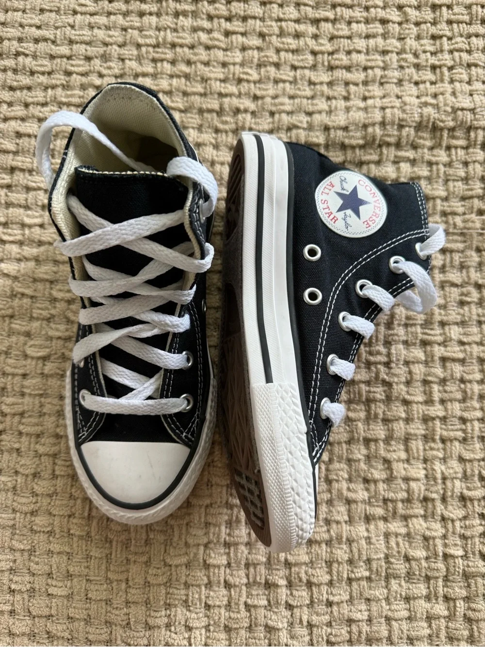 Converse Kids Black and White High-Top Sneakers